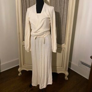 Current Air Cream Wrap Dress